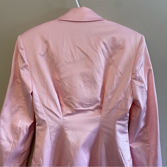 Zara Baby Pink Satin Long Line Blazer – Size XS GUC - Picture 8 of 16